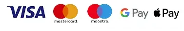 Visa, Mastercard, Maestro, Google Pay y Apple Pay